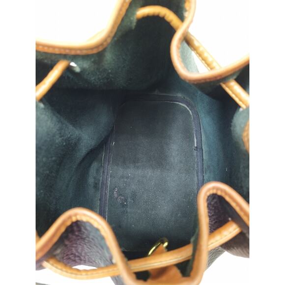 Dooney & Bourke Black Pebbled Leather Drawstring Buckle Shoulder Bag - Vintage - Picture 8 of 14